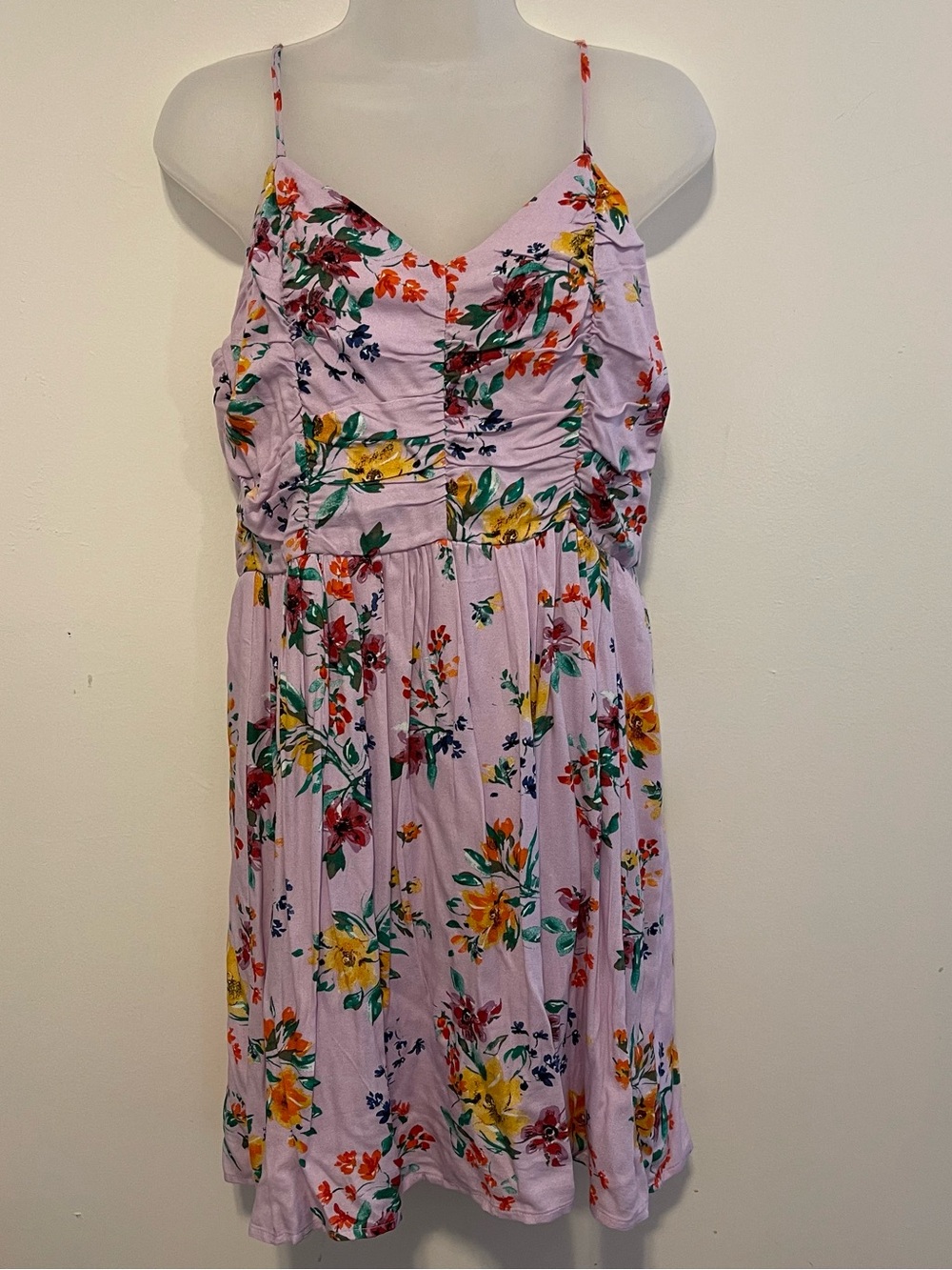 Xhilaration Light Purple Floral Sleeveless Dress Sundress Size Medium NEW NWT